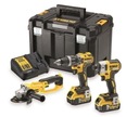 DEWALT ZESTAW NARZĘDZI COMBO 3 elem 18V 2x5.0Ah Zasilanie akumulatorowe