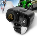 DISPOSITIVO DE CARGA MOTOCICLETA VOLTÍMETRO TERMO 2 PIEZAS USB 3W1 