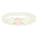 Повязка на крещение цвета экрю, годик, новогодние цветы.