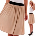 D18 MIDI SPÓDNICA NA GUMIE KOLORY BEŻOWA r. 44