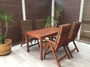 Sada záhradného nábytku so 4 stoličkami z eukalyptu záhradné súpravy terasa Producent inna