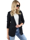 модная женская куртка Black Italian Jacket Elegant Loose XL/42