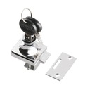 МЕБЕЛЬНЫЙ ЗАМОК ДЛЯ МЕБЕЛЬНЫХ ДВЕРЕЙ, МИНИ СТЕКЛО/ХРОМ 407 AMIX