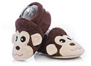 Детские тапочки - коричневые обезьянки 0-6 м.