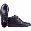 Мужские зимние ботинки челси, кожаные ботинки, черные 42