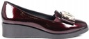 МОКАСИНЫ НА ТЕЛЕЖКЕ ЖЕНСКИЕ, С ЗОЛОТЫМ ОТДЕЛЕНИЕМ, бордовый, VINCEZA