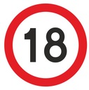 Дорожный знак Ограничение скорости 18 км/ч, 40 см