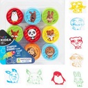 Pieczątki STEMPELKI OZDOBNE ZWIERZĘTA 9 SZT. KIDEA