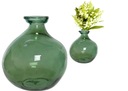 ВАЗА-бутылка зеленая, Скандинавский стиль, переработка стекла, 18 см