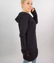 Dlhé mikinové šaty na zips s kapucňou S (36) Veľkosť S
