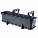 БАЛКОННЫЙ ЦВЕТОЧНЫЙ ГОРШОК + РУЧКИ НА ПОДСТАВКЕ 60 СМ ГРАФИТ