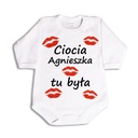 Ciocia (imię) tu była - body niemowlęce - 74 dł