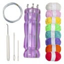 Zestaw krosien szpulowych Easy Weaver Knitter Mini Knitting Fioletowy 8 kolorów Rodzaj inny