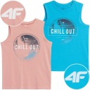 КОМПЛЕКТ 2 ФУТБОЛКИ ДЛЯ МАЛЬЧИКОВ, ТОП БЕЗ РУКАВОВ 4F