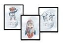 Zestaw 3 obrazki dla dzieci, KOSMOS A4