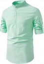 Pánska košeľa Casual Stojka Bavlna Letná Dominujúca farba viacfarebná