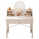 ЭЛЕГАНТНЫЙ БЕЛЫЙ СТОЛИК ДЛЯ СПАЛЬНИ С ЗЕРКАЛОМ И ЯЩИКАМИ В СОВРЕМЕННОМ СТИЛЬ