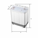 Туристическая стиральная машина с центрифугой типа Frania mini, 1350 об/мин, 6,5 кг MANTA