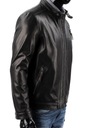 Pánska kožená rocková bunda DORJAN ROB450 S Dominujúca farba čierna