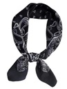 ШАРФ GAWROSZKA, БАНДАНА, МАЛЕНЬКИЙ ШАРФ, черный, 70/70