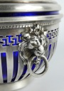 Шкатулка САХАРНИЦА посеребренная латунь хрустальная конфетница