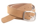 XXL 150 см Ремень ЖЕНСКИЙ, НАТУРАЛЬНАЯ КОЖА, ЗАМША, БЕЖЕВЫЙ