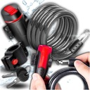 ZAPIĘCIE ROWEROWE BLOKADA ZABEZPIECZENIE LINKA DO ROWERU + 2x KLUCZYK