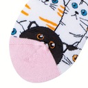 Ponožky s potlačou kreslenej mačky Značka bez marki