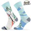 Farebné bavlnené ponožky vz. SKOKY NA LYŽIACH Kód výrobcu SKI JUMPING-18