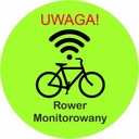 Наклейка на велосипед с GPS-мониторингом, зеленый велосипед