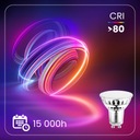 10x LED žiarovka GU10 6W = 50W 580lm 3000K Teplá 120° Sklenená LUMILED Druh vlákna GU10