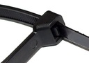 OPASKA opaski zaciskowe kablowe CZARNE 200 x 3,6mm