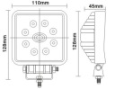 PHARE TRAVAILLÉ LED CARRÉE 24W 1920 LM 10/30V LANTERNE ROZPROSZONE 8 LEDphoto 9