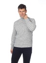 Sweter męski golf ciepły M Czarny Rozmiar M