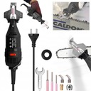 ЭЛЕКТРИЧЕСКАЯ ЦЕПНАЯ ЗАТОЧИЛКА ПИЛА, РЕГУЛИРУЕМАЯ 5 СКОРОСТЕЙ + 3 ГОЛОВКИ 180ВТ