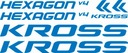 ЗАМЕННЫЕ НАКЛЕЙКИ ДЛЯ KROSS BIKE шестигранные ЦВЕТА