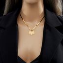 Женское ожерелье знаменитостей Boho Золото 18-каратного золота, хирургическая сталь 316L