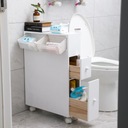 Kúpeľňová konzola MDF Toaletná skrinka na kolieskach s 2 bielymi zásuvkami EAN (GTIN) 4065068200485