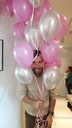 Воздушные шары для крещения розовые и белые, 200 шт. GEMAR.