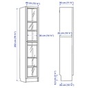 IKEA BILLY / OXBERG Regál biele sklo 40x30x202 cm Kód výrobcu 392.873.98