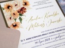 Приглашения на свадьбу из золота на одном листе