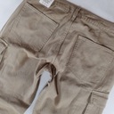 TERRANOVA nohavice džínsové horčicové cargo milície široké nohavice W31 82cm Zapínanie zips