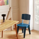 Sobuy Офисный кухонный стул со спинкой Синий декор HFST01-B