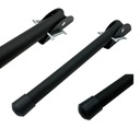 ПРОЧНАЯ ГАРАЖНАЯ ОПОРА ДЛЯ ВОРОТ, ДВЕРЕЙ, 22 см, НОЖКА ЗАМКА, ЧЕРНАЯ