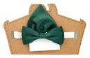 Детский галстук-бабочка тёмно-зелёного цвета с нагрудным платком