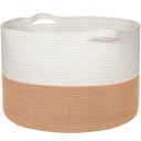 БОЛЬШАЯ КОРЗИНА ДЛЯ ХРАНЕНИЯ ИЗ НАТУРАЛЬНОЙ БОХО-ПЛЕТЕНОЙ КОРЗИНЫ