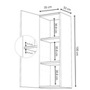 Подвесной кухонный шкаф Полка на стойке EVA 100 Белая 1-дверная вместительная полка