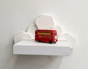 Полка подвесная для детской комнаты Hidden Frame Cloud White 24,5x24,5 см