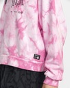 Mikina s kapucňou RVCA Thug Rose Cropped - Rose Pink Dominujúca farba ružová