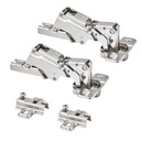 КОМПЛЕКТ 2 x МЕБЕЛЬНАЯ ПЕТЛЯ FGV ДЛЯ УГЛОВЫХ ДВЕРЕЙ, УГОЛ 175° + НАПРАВЛЯЮЩАЯ